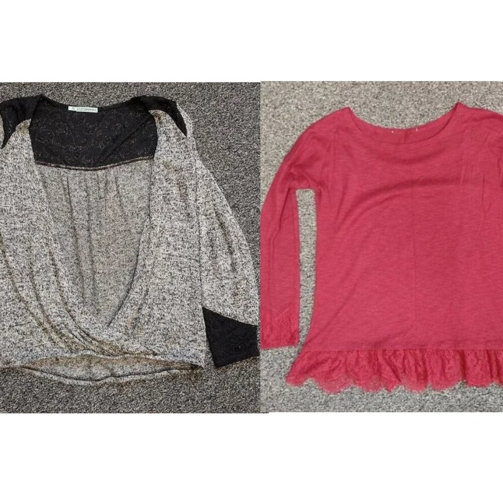 BOGO🎀BUNDLE Lace Accent Sweaters- Size Large